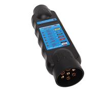 12V 7 Pin Trailer Wiring Circuit Tester, Towing Light Wire Diagnostic Tool, ABS Plastic with Copper Contacts, Plug and Play Design for Trailers Caravans Horseboxes Carriers