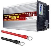 12V-72V Pure Sine Wave Power Inverter 1600W-12000W DC to AC Converter for RV, Off-Grid Solar, Vehicle, Camping & Road Trips - Reliable AC Power for Family Use