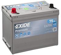 12V 75Ah 630A Exide Premium EA755 TYPE 069/072 / 031 Car Van SUV 4X4 Battery - 4 Years Warranty
