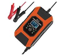 12V 7A Fully Automatic Smart Charger 7-stage For Calcium Gel Wet Lead Acid Battery Car Motorcycle Repair Powerful Rapid Charging(Red)