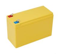 12V 7Ah Battery Case Holder for DIY Battery Pack - Empty ABS Storage Box with 3S25A Configuration, Includes 2 Holders & 4 Nickel Strips, Internal(only Box-Yellow)