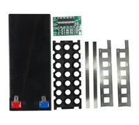 12V 7Ah Battery Case Holder for DIY Battery Pack - Empty ABS Storage Box with 3S25A Configuration, Includes 2 Holders & 4 Nickel Strips, Internal(Black)