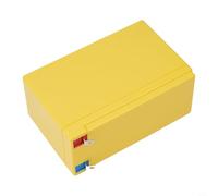 12V 7Ah Battery Case Holder for DIY Lithium Pack - Empty ABS Storage Box with 3S25A Configuration, Fits 21 x Cells (3×7 Layout), Includes Ni(only Box-Yellow)