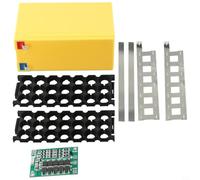 12V 7Ah Case Storage Box Suitable for 18 650 Cells with 3x7 Holder Design and Nickel Strip for DIY Pack Assembly (yellow)