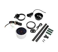 12V 80mm 3.75in Tachometer with Super Bright Red LED Backlight 0-11000 RPM Automotive Tachometer Gauge Kit for Car Truck Motorcycle Auto Modification with Light Warning Buzzer (Blue Light)