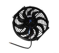12V 80W Curved Blade Condensing Fan for Car Air Conditioning Systems, For Ultra For Slim Design with Low Noise and High CFM, Black ABS Plastic Construction