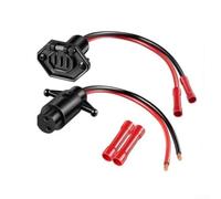 12V 8AWG Trolling Motor Socket Connector Set for Minn Kota - Waterproof Round Connector with Copper Cable for Boat Motor Fishing Accessories Marine