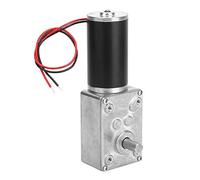 12V 8mm Shaft Worm Gear Motor, High Torsion Low Noise Metal Electric Turbo Speed Reduction Motor with Ball Bearing(12V 30RPM)