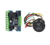 12V Access Controler with Magnetic Lock Gate Entry System Set Touch Memory Wiegand RFID Card Reader Control Board for Electric Security(Kit-3 13.56Mhz black)