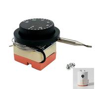 12V Adjustable Electric Fan Thermostat Switch, Radiator Temperature Control Probe, 0～120℃ Heating/Cooling TS-120SR Universal Capillary Thermostat, Cooling Mechanical Radiator Engine Fan Control Switch