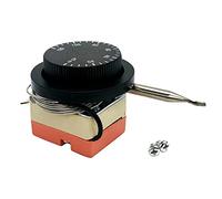 12V Adjustable Electric Fan Thermostat Switch Radiator Temperature Control Probe, 0℃～120℃ Universal Capillary Thermostat Cooling Radiator Engine Fan Control Switch