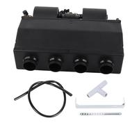 12V Air Conditioning Evaporator Heater Cooler Unit with Electronic Thermostat 3 Speed 600CFM Universal Underdash Heating Cooling Thermostat for Car Truck Auto HVAC System Plastic