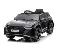 12V Audi RS 6 Ride on Electric Kids Toy, 4.5AH Battery, Dual 30W Motors, Front & Rear LED Lights, MP3 Audio Input, 4-Wheel Suspension System (Black)
