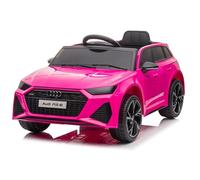 12V Audi RS 6 Ride on Electric Kids Toy, 4.5AH Battery, Dual 30W Motors, Front & Rear LED Lights, MP3 Audio Input, 4-Wheel Suspension System (Pink)