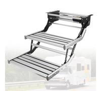 12V Automatic Retractable RV Step Folding Aluminum Alloy with Door Sensor & LED Light Double Layer Design for Enhanced Safety & Convenience