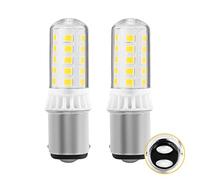 12V BA15D LED Bulb -1176 Bulb -Marine Navigation Anchor Stern Lights RV Camper Trailer Motorhome Light Replacement ALR12-1004 1130 1076 Double Contact Bayonet Base AC12V/DC12-24V(2 PACK, Cool White)