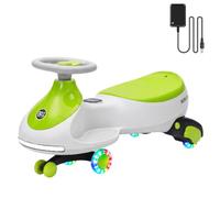 12V Battery Powered Kids Wiggle Ride on Car, 2 in 1 Electric Swing Car