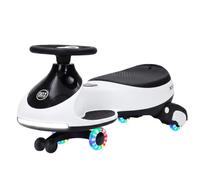 12V Battery Powered Kids Wiggle Ride on Car, 2 in 1 Electric Swing Car