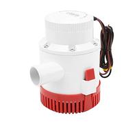 12V Bilge Water Pump 3700GPH High Performance Electric Semi Open Impeller for Boat Yacht Marine Application 1 1/2in Outlet Durable Engineering Plastics Construction