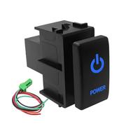 12V Blue Led Push Button Switch REAR SPOT LED LIGHTS BAR Fit For Nissan Navara D40 Patrol X-Trail T31 Pathfinder R51(Power)