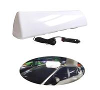 12V Cab Roof Advertising Light,26.8" Large Size Car Roof Sign Light,Strong Magnet No Need to Punch Holes,Waterproof White LED Sign with 2.7-Meter Long Connecting Line (Blank)