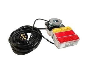 12v Cable Magnetic LED Trailer Towing Lights Rear Tail Board Lamps Stop (YELLOW LED LIGHT, 4.5m)