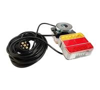12v Cable Magnetic LED Trailer Towing Lights Rear Tail Board Lamps Stop (YELLOW LED LIGHT, 7.5m)