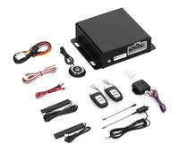 12V Car Anti Theft Alarm Remote Starter System PKE Keyless Entry Central Lock Kit, Dual Remotes with Push Button Start Stop, Automated Door Locking and Engine Timer Function for (Black)