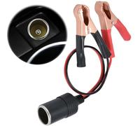 12V Car Battery Crocodile Clips with 29cm Extension Cable - Alligator Clips for 12V/24V Cigarette Lighter Socket Adapter, Ideal for Camper Vans, Cars, Boats, and Battery Charging