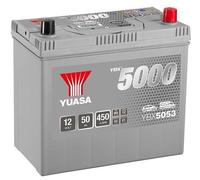 12V Car Battery, Type 053, Yuasa YBX5053, 50Ah 450CCA Sealed Calcium