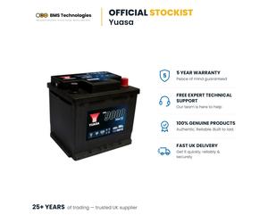 12V Car Battery, Type 063H, Yuasa YBX9012, 50Ah 520CCA AGM Start Stop
