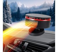 12V Car Heater,Portable Heater for Car,Car Heater Defroster Windshield Defogger Automobile Windscreen Heater Plug in Cigarette Lighter 360 Degree Rotary for 12V Car (Red&Black)