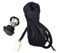 12v Car Power Outlet Adapter With 5m Long Cable For Multi Vehicle Charging Socket In Trunk Cargo Area Black