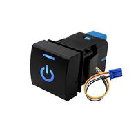 12V Car Push Button Switch Blue LED Light Bar Power Radar Winch Sensor Switch For Toyota Corolla Camry Rav4 Prado(T-POWER)