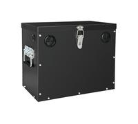 12V Car/RV/Marine Battery Box, Assemble Steel Battery Relocation Kit for Trailer, Boat, Trolling Motor, Kayak (Group 27 Black)