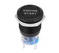 12V Car Start Button, 19mm Lgnition Switch Engine Start Button Engine Start Push Button Waterproof LED Key Switch Ignition Starter Ignition Switch, for Engine Tractor