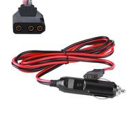 12V CB Power Cord 3 Pin Plug Cable Car Cigarette Lighter Plug with 3 Pin Socket for Cobra Galaxy Uniden Midland President MC Kinley President Walker