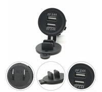 12V CBE CLine Dual USB Charger Socket with Dustproof Cover for Camping and Travel