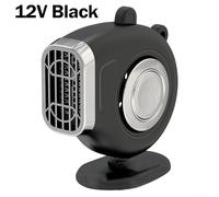 12V Compact Car Heater with Quick Heat Output Essential for Winter Driving and Roadside Emergencies (12V Black)