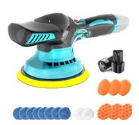 12V Cordless Buffer Polisher Set,6 Variable Speed 2500-5000RPM, with 2X 3.0AH Battery & 16pcs Accessories,for Auto Sanding Polishing
