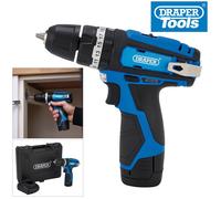 12V Cordless Electric Combi Drill Driver Li-ion Battery + Charger Draper 70256