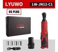 12V Cordless Right Angle Electric Ratchet Wrench with 4 Sockets