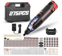 12V Cordless Rotary Tool Kit 275 PCS Multi Tool 7-Speed Adjustable (5000-25000 RPM) Rechargeable Engraving Pen Portable Storage Case for Metal Wood Jewelry DIY Crafts Engraver