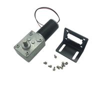 12V DC 12rpm Worm Gear electronic starter 70kg.cm Bracket Speed Controller DC Engine Power Supply electronic starter 12V Self-lock High Torque EKFBQBGW(24V 27rpm,Package A)