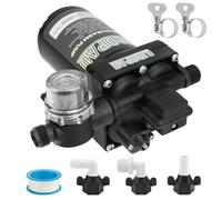12V DC Automatic Water Pump, 6GPM 70PSI RV Fresh Water Pump, Booster Pump, Self-Priming Diaphragm Wa-TER Pump with Pressure Switch and Strainer for Camper, Van, RV, Marine, Yacht, Caravan