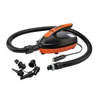 12V DC Electric Air Pump with LCD Display, Auto Stop Feature Ideal for Inflatables, Air Beds, and Camping Gear 6 Nozzle Attachments