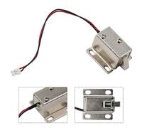 12V DC Electric Solenoid Lock Assembly for Cabinet Doors and Drawers, Compact 27.5 × 27 × 16.9 mm Iron Body, Low-Power 350mA Operation