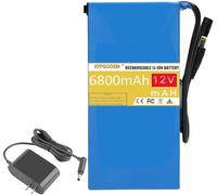 12V DC Lithium Battery - Capacities from 4800mAh to 9800mAh for Electronic Devices and LED Strip Lights (9800mAh)
