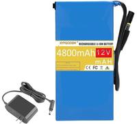 12V DC Lithium Battery - Capacities from 4800mAh to 9800mAh for Electronic Devices and LED Strip Lights (4800mAh)