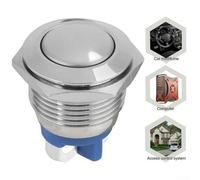 12V DC Metal Momentary Reset Push Button Switch with LED Indicator IP65 Waterproof and Dustproof for Automotive, Boat, and Electromagnetic Starter Circuits